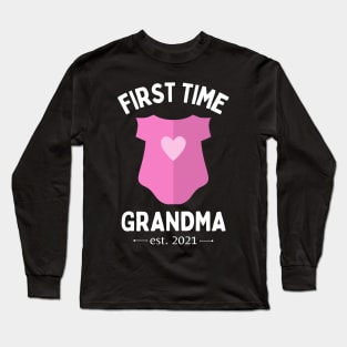 First time grandma - For a future or recent grandmother 2021 Long Sleeve T-Shirt